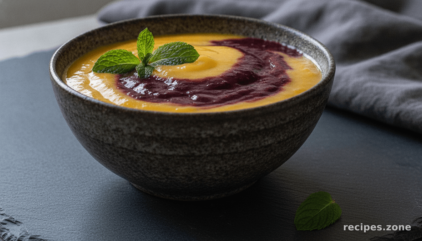 Mango-Berry Swirled Smoothies