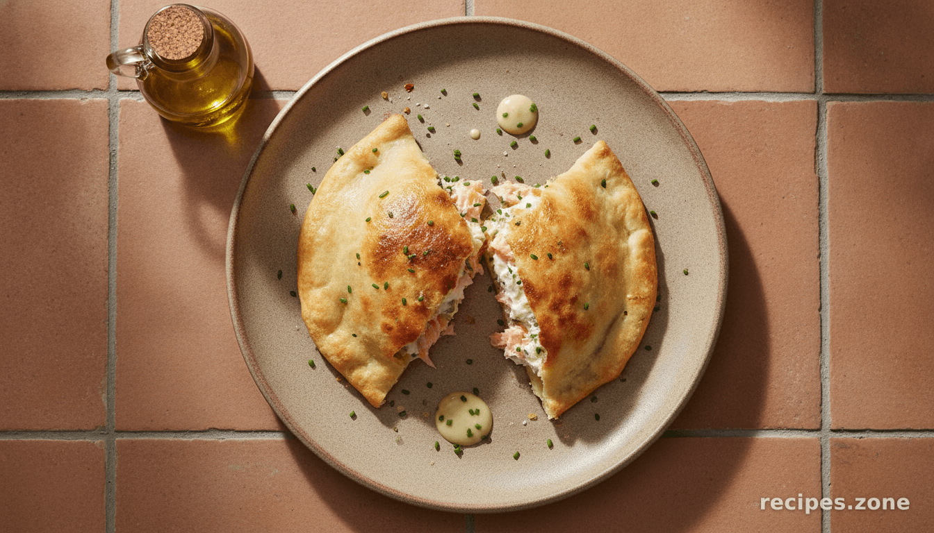Smoked Salmon and Mascarpone Calzone
