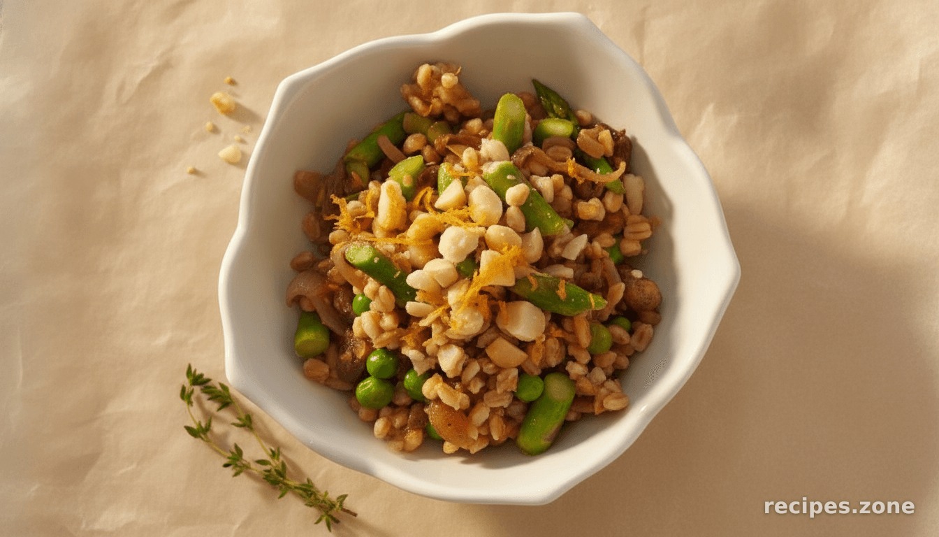 Meyer Lemon Scented Farro and Asparagus Salad