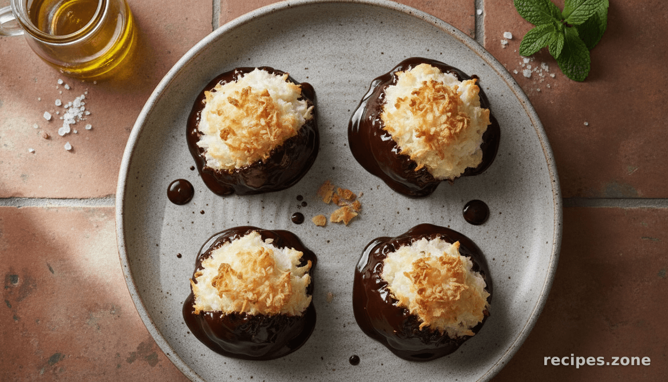 Gluten Free Dairy Free Chocolate Dipped Coconut Macaroons