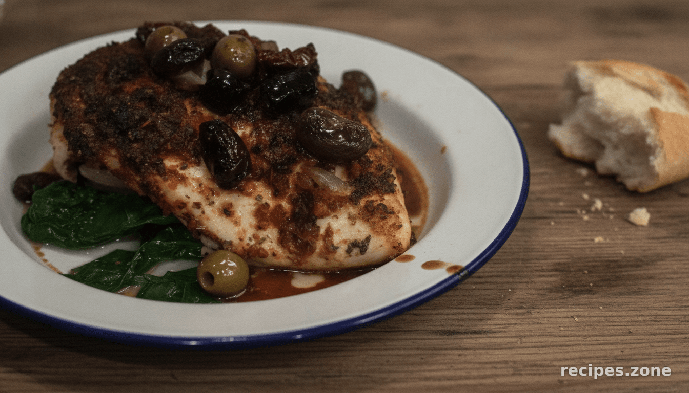 Chicken with Sun Dried Tomatoes and Olives