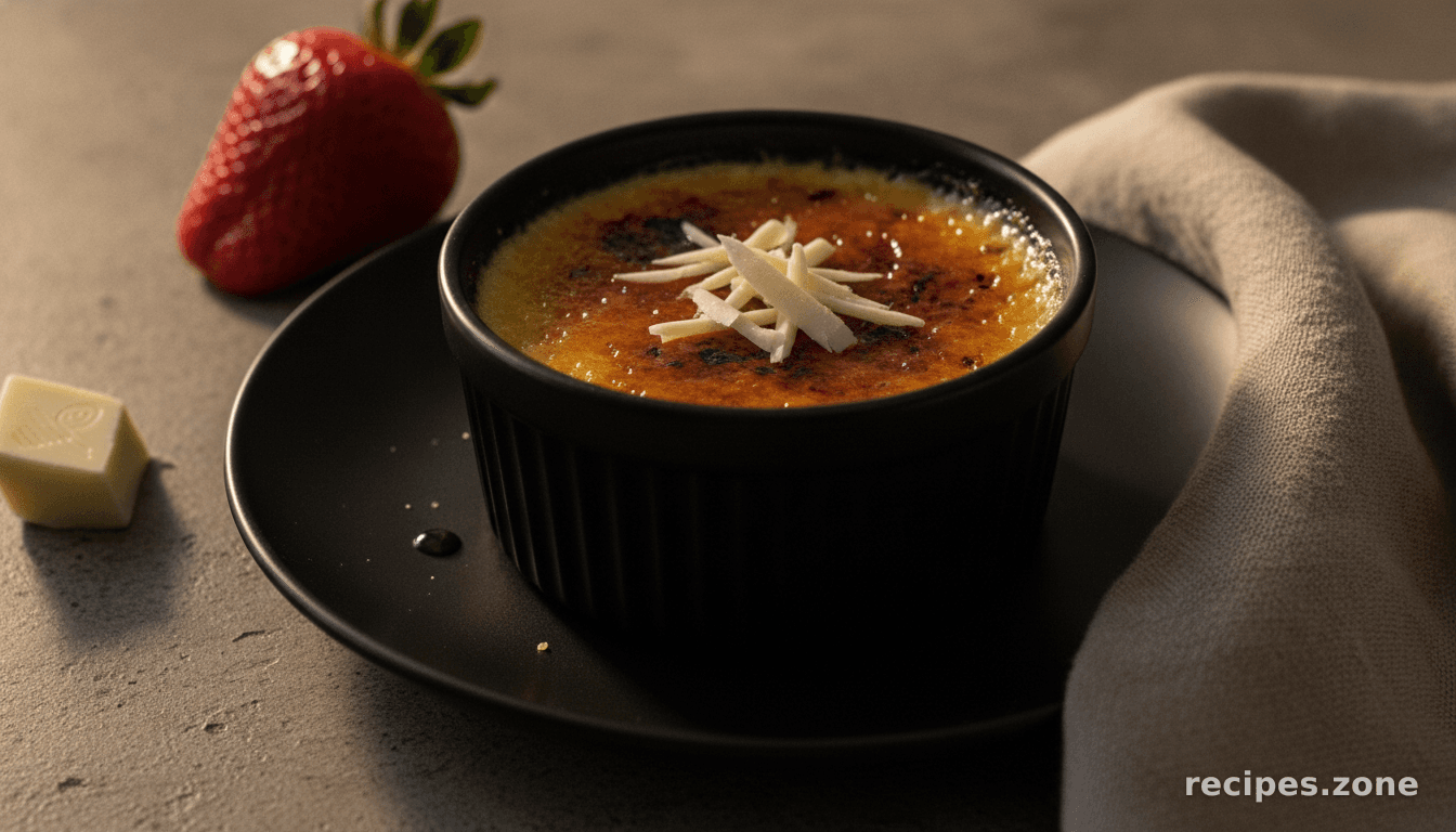 White chocolate creme brulee