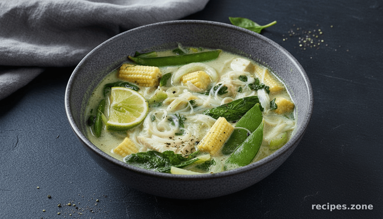 Thai green chicken soup