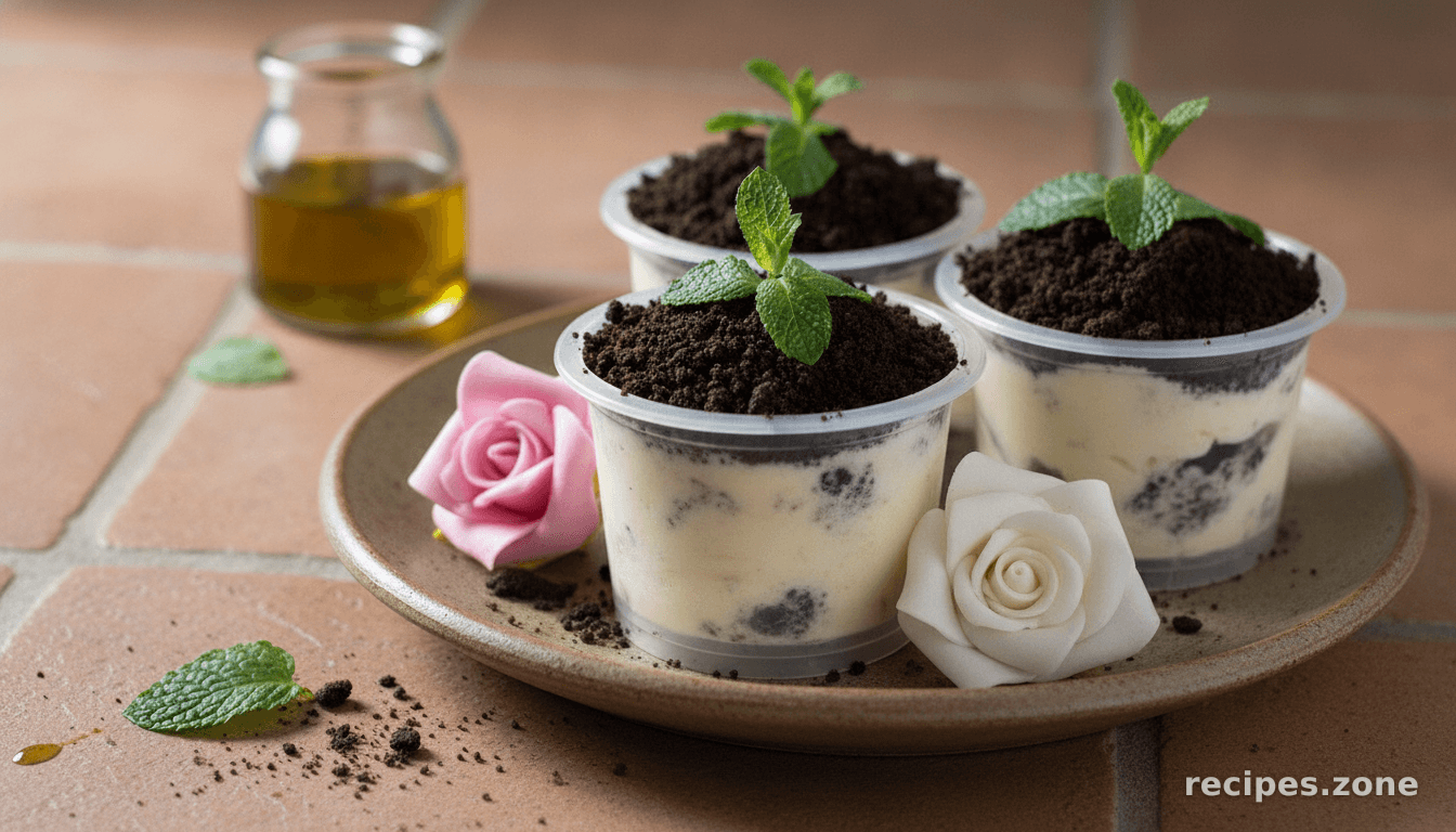 Valentine's Day Potted Plant Ice-Cream Desserts