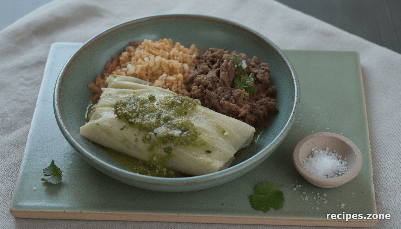 Salsa Verde Chicken Tamales