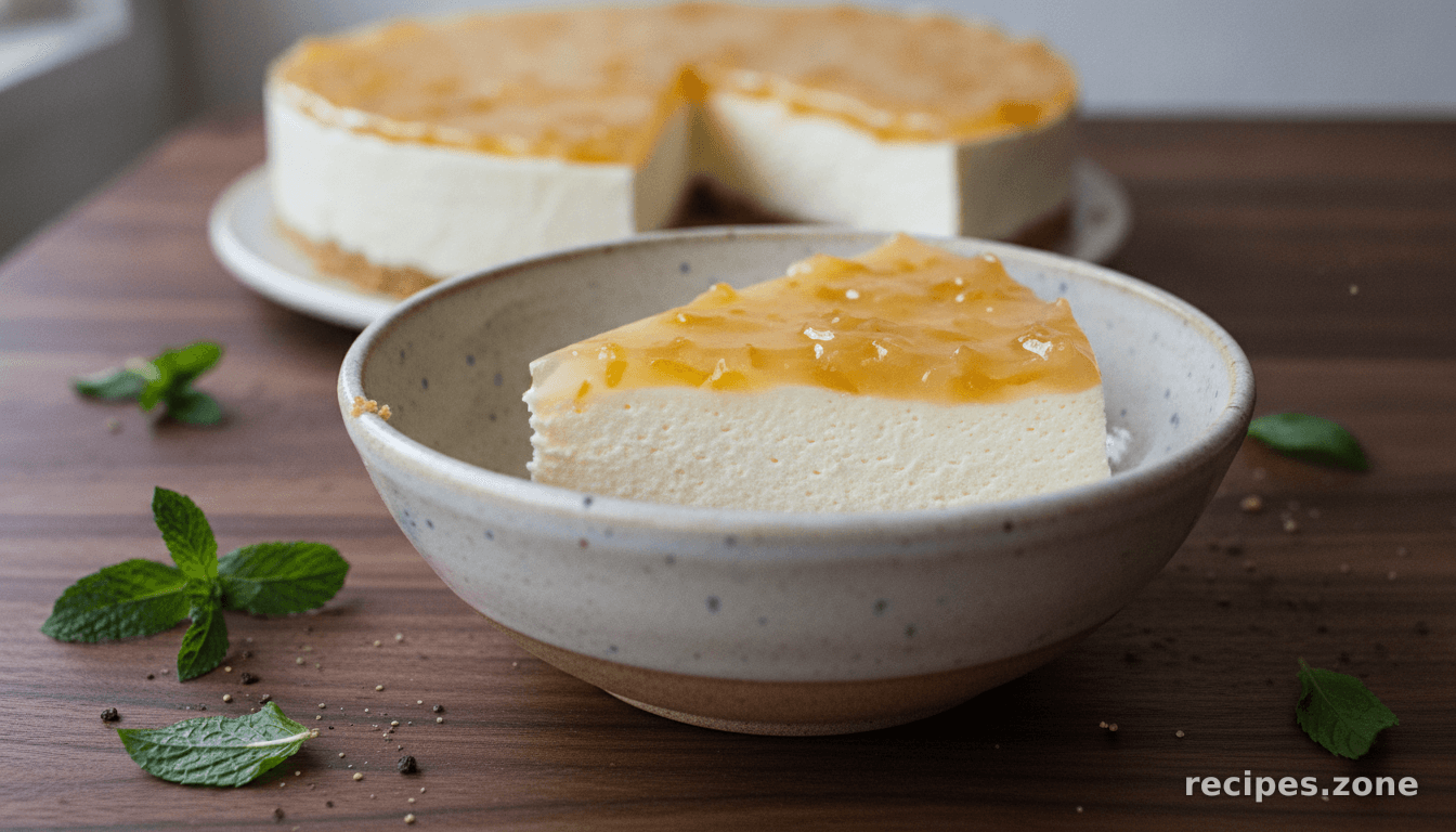 Korean Honey Citron Tea Cheesecake