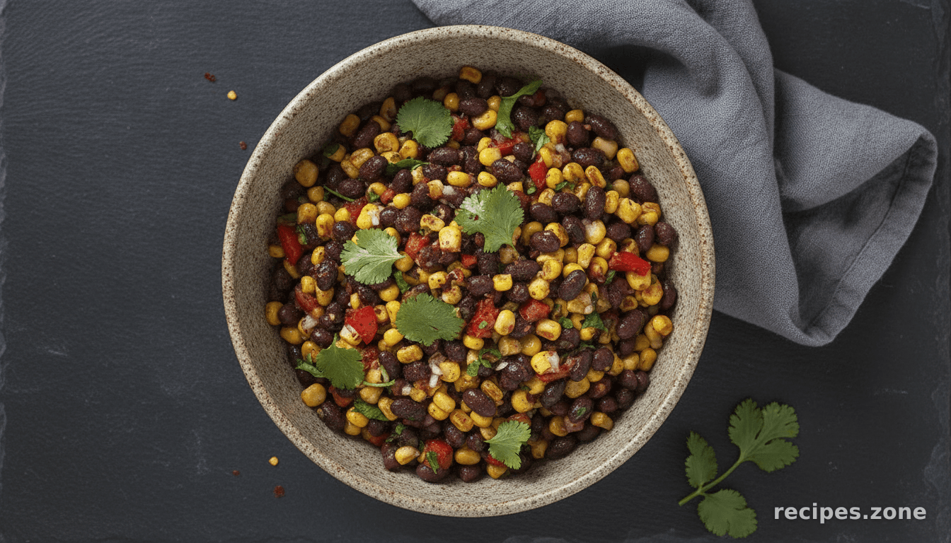 Spicy Roasted Corn & Black Bean Salad