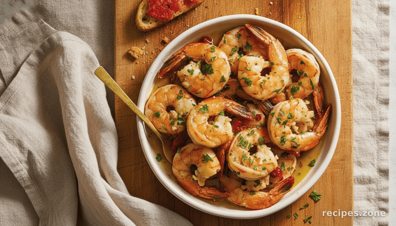 Garlicky prawns with sherry