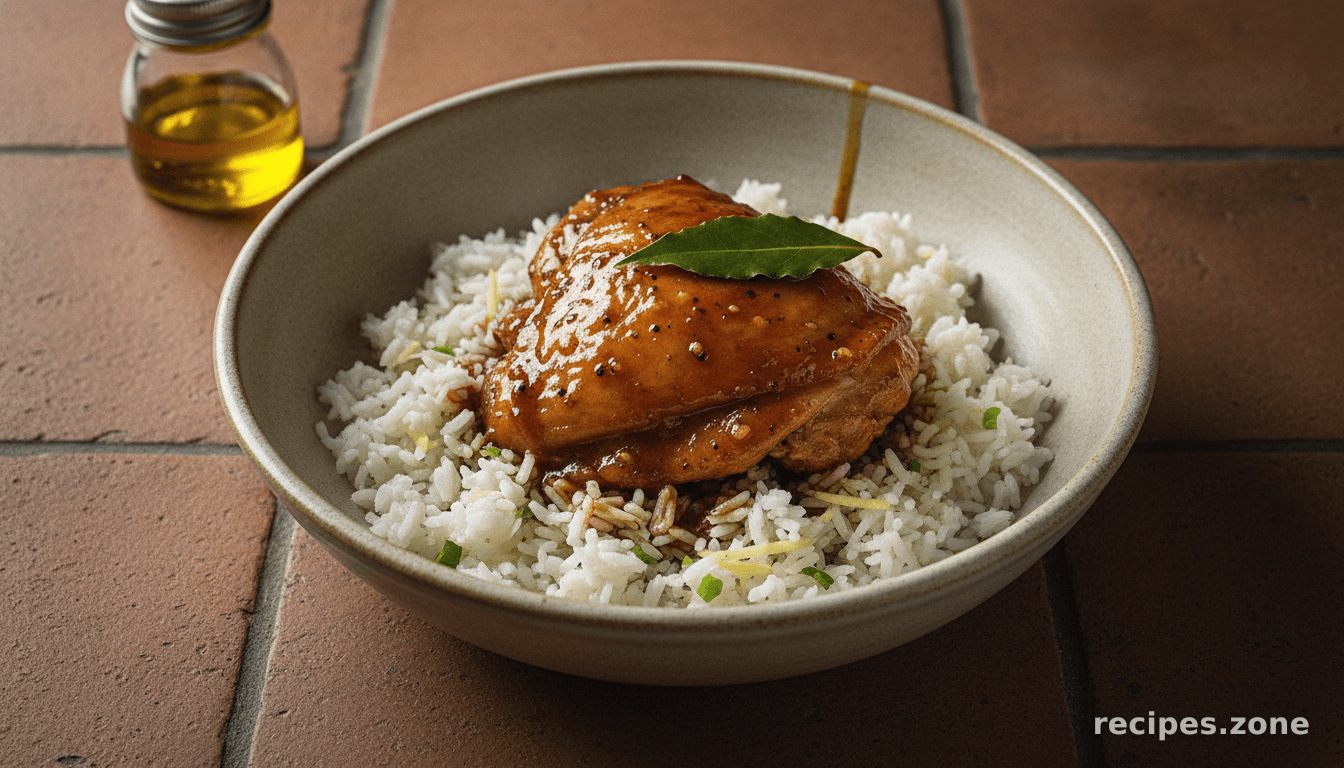 Chicken Adobo & Coconut Ginger Rice