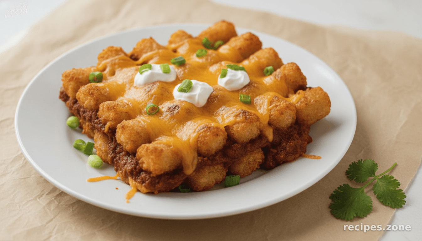 Tater Tot Chili Cheese Casserole