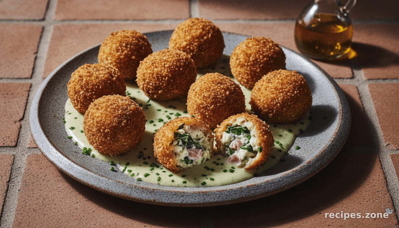 Jamon & wild garlic croquetas
