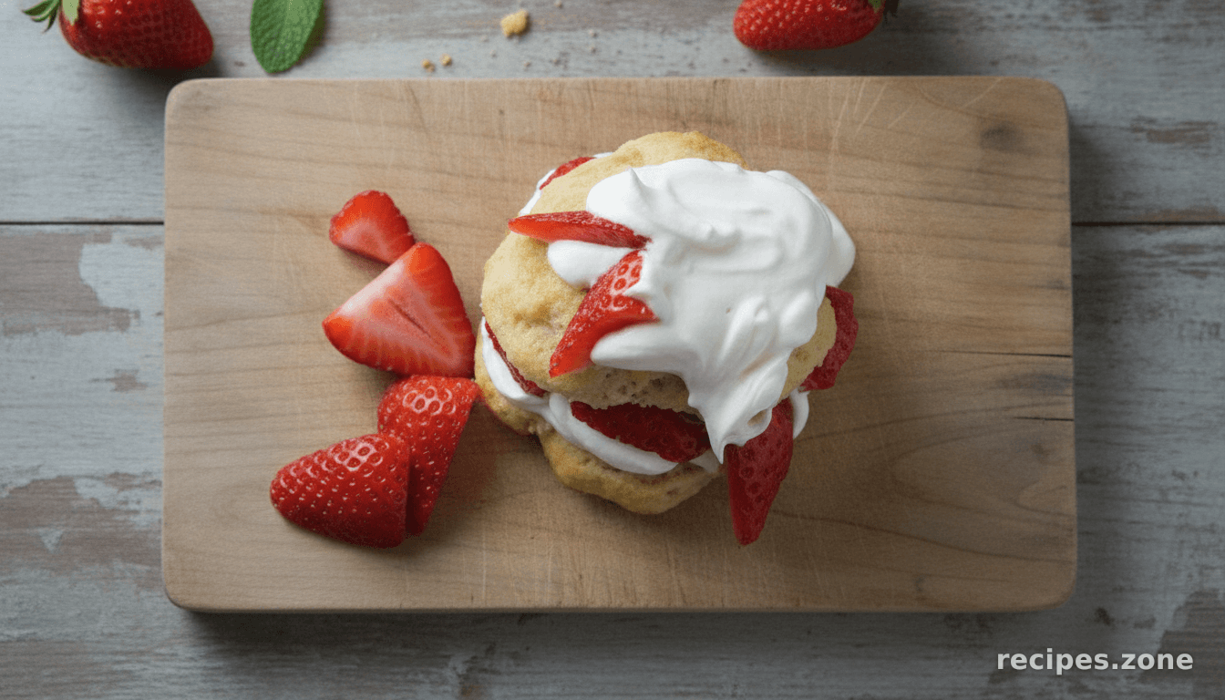 Vegan Strawberry Shortcake served with Vegan Whipped Cream