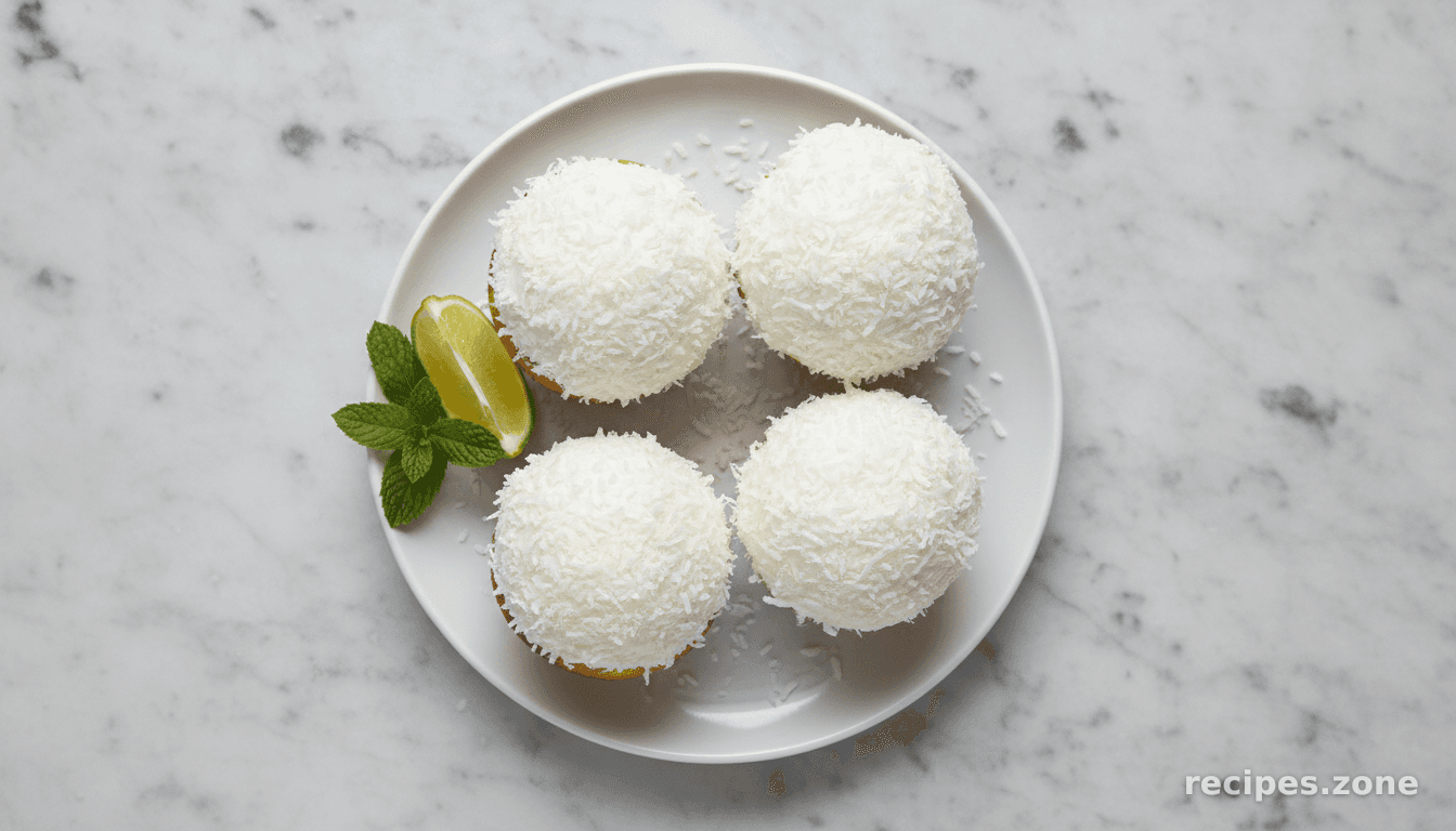 Vanilla Coconut Snowball Cupcakes