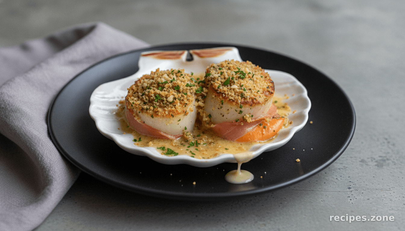 Baked Scallops With Parma Ham