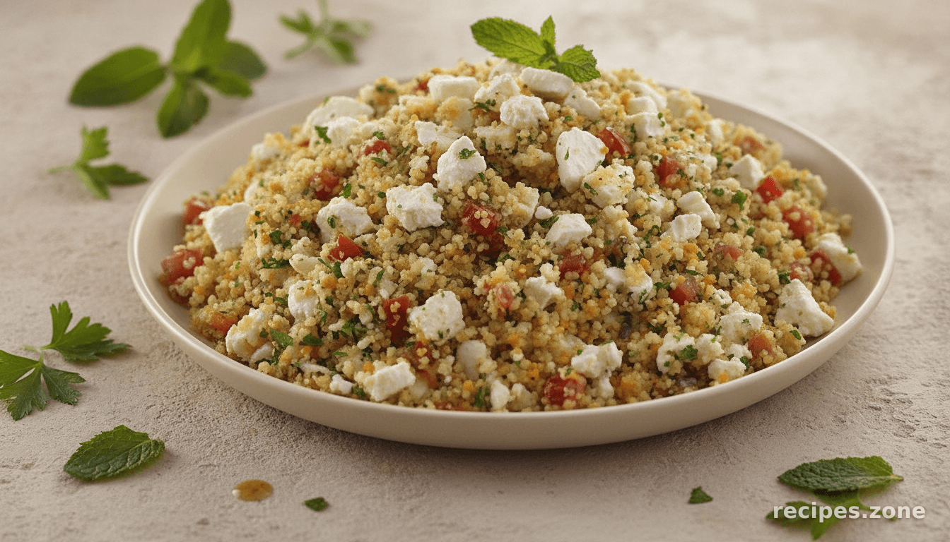Crumbled Feta Couscous Salad