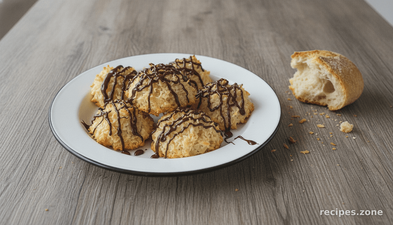 Coconut Macaroons With Chocolate Drizzle