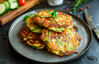 Delicious Zucchini Fritters with Smoked Bacon