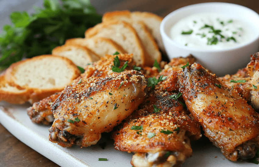 Baked Chicken Wings with Citrus, Chili, and Parmesan