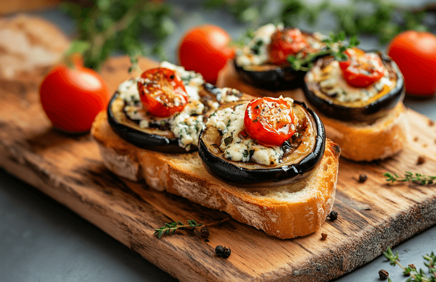 Canapés with Eggplant