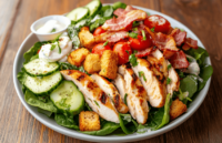 French-Style Salad with Chicken, Bacon, and Yogurt Dressing