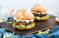 Gourmet Hamburger with Goat Cheese Recipe