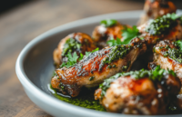 Grilled Chicken Wings with Parsley Pesto