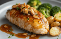 Natural Chicken Breasts with Citrus Sauce and Almonds