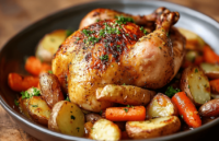 One-Pan Provençal Mini Chicken with Roasted Vegetables