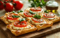 Puff Pastry with Tomatoes and Mozzarella